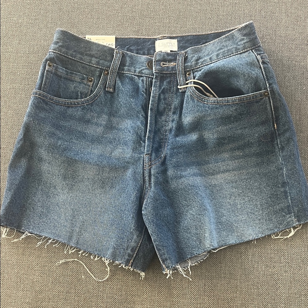 Z Supply Blue Denim Women Shorts